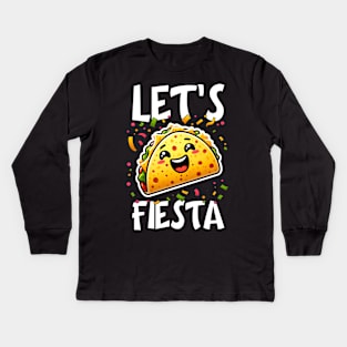 Cinco de Mayo Fiesta & Quesadilla Lover | Let's Fiesta Kids Long Sleeve T-Shirt